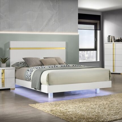 Lillestrom White Platform Bed    |     FM7217WH